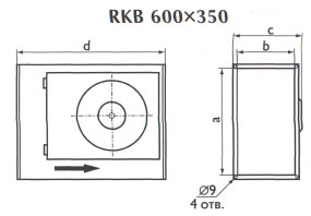 Канальные вентиляторы OSTBERG RKB 600x350