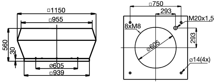 Крышный зонт LGV - 5