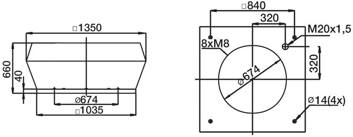Крышный зонт LGV - 6