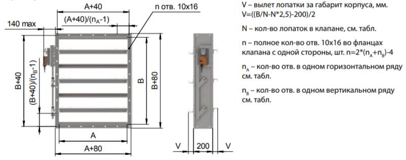 Клапан воздушный сейсмостойкий НЕРПА - 2