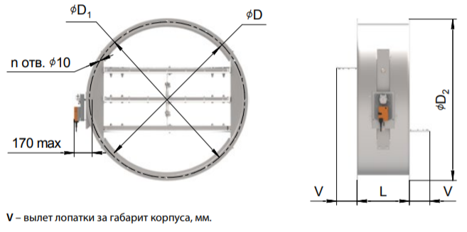Клапан воздушный сейсмостойкий НЕРПА - 5