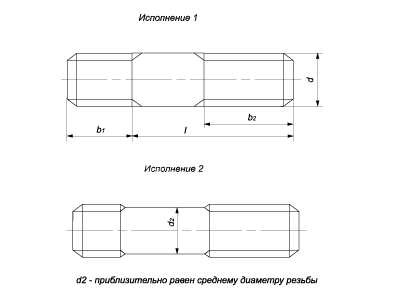 Шпильки резьбовые с ввинчиваемым концом