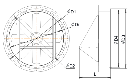 Осевой вентилятор для сушильных камер ADW - 1